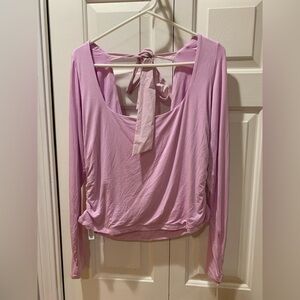 NWT Blogilates Love Story Long Sleeve top in Lilac Snow 1X